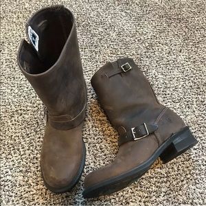 Frye Women’s Engineer Leather Boots Brown Size 9.5
